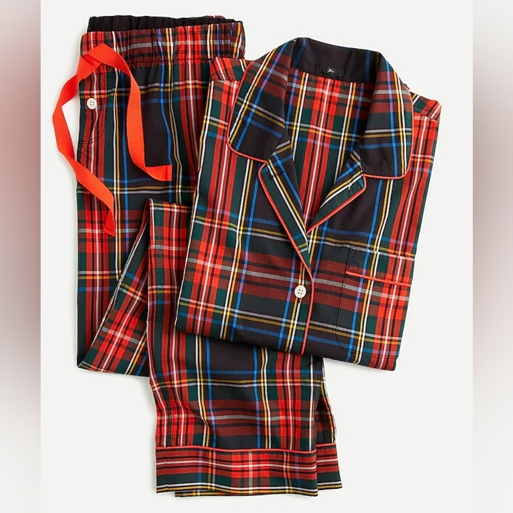 J Crew Cotton poplin long-sleeve pajama pant set Size M